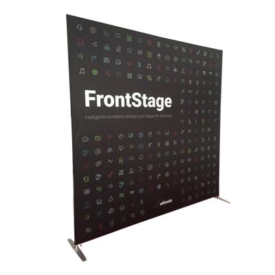 China Low Curved Hot Sale Price With Your Logo Custom Trade Fabrics Stage Backdrop for sale