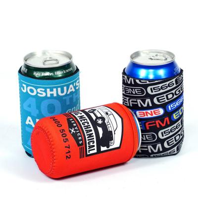 China Neoprene Insulated Neoprene Tube 375Ml Beer Can Coozies Stubby Holder Logo Printed Can Cooler Neoprene for sale