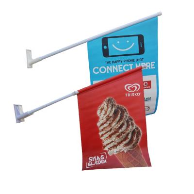 China Advertising Moq 1Pcs Wall Advertising Flag Open Banner And Flag 30 Degree Wall Flag With Stand for sale