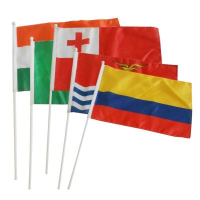 China Healthcare Institutes Outdoor Sports Cheer Flag Double Sided Spain Hand Flag Spain Hand Paper Flag for sale