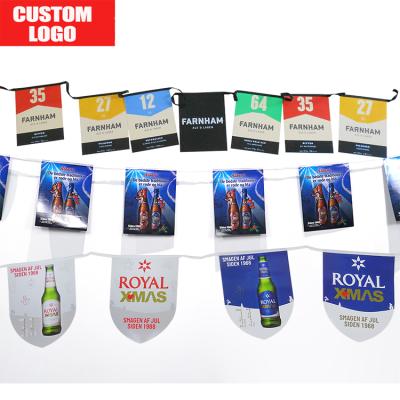 China Economic Outdoor Advertising Display Triangle Paper Flag Bunting Eco - Friendly Custom Triangle Flag Bunting Flags for sale