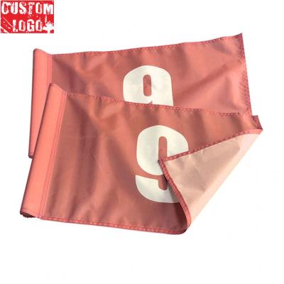 China Health Care Institutes Quality Flag Supplier Tube Style 30x50cm Custom Golf Flag Golf Club Logo Multi Colors Tube Red for sale