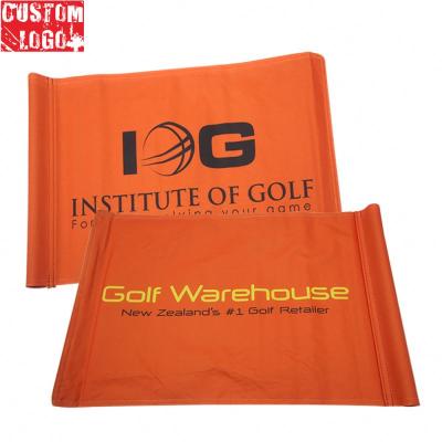 China Health Care Institutes Quality Flag Supplier High Grade Logo Golf Game Multi Colors Custom Printing Sponsor Golf Flags Logo for sale