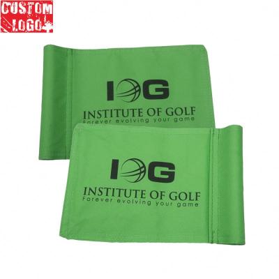 China Custom Red Golf Club Golf Flag Logo Multi Colors Print Custom High Grade Healthcare Institutes Quality Flag Supplier for sale