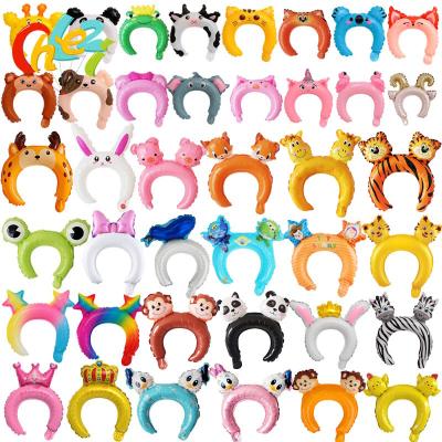 China Pink Foil Balloon Rabbit Bear Cartoon Balloon Children's Toys Baby Shower Birthday Party Decoration Advertising Toy Animal Headband for sale