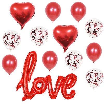 China 2022 Valentines Day Adult Birthday Decoration Love Heart Balloon for sale