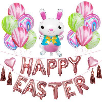 China 2021 Latex Easter Foil Balloon Ornament Gift Party Balloons Easter Party Decorations Home Supplies Bunny Balloons Senior Disgusting Kids for sale