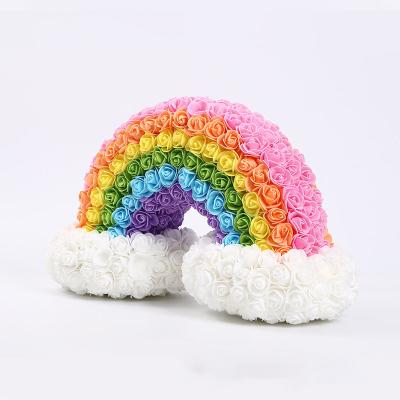 China Soap 2022 New Soap Valentine's Day Gifts For Girlfriend Cotton Roses Rainbow Bridge Gift Boxes for sale