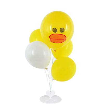 China Decoration DIY Decoration Yellow Duckl for Birthday Party, Wedding, Event Decorations Table Stand Balloon Desk Cup with Stick and Flower Base for sale