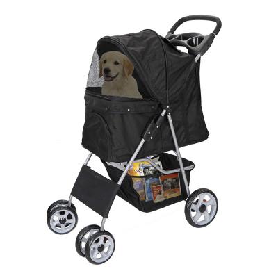 China Sustainable Chinese Supply Fashion Oxford+Metal Pet Stroller Cart For Pet for sale