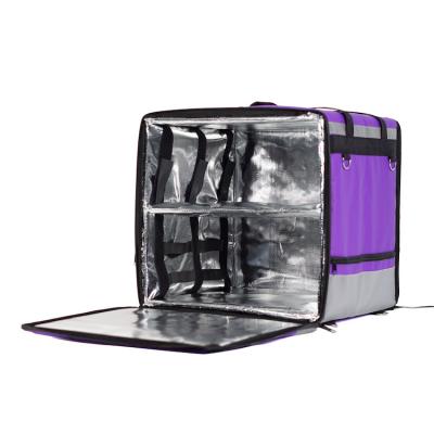 China Thermal Insulation Scooter Thick Waterproof Thermo Backpack Glovo Insulated Fast Food Delivery Bag for sale