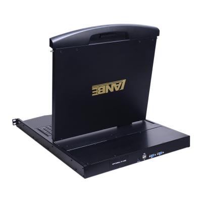 China Chinese Double-rail slide manufacturer 19 inch VGA LCD KVM console db 37PIN 1 port for sale