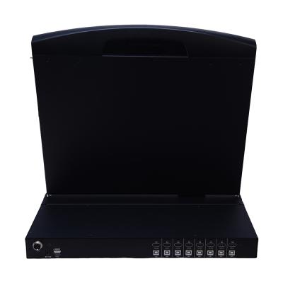 China Module Design High Definition Monitor 19 Inch 1920*1200 8 HDMI KVM Left Console Switch for sale