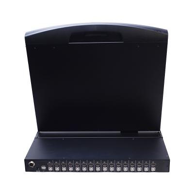 China Low Price 1080P Module Design 19 Inch Screen IP 16 HDMI Interface Optional Left LCD KVM Switch Console for sale