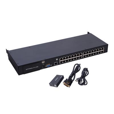 China IP 19 Inch LCD KVM Console Switch Optional Easy Installation RJ-45 1280* 1024@60HZ Resolution 32ports for sale