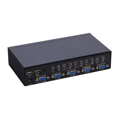 China Good After Sales 2048*1536 Resolution Metal Housing Port Desktop VGA/USB 4 KVM Switch for sale