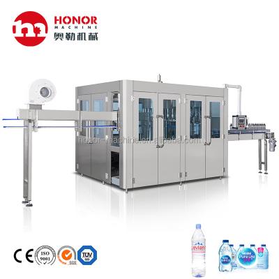 China Fast Food Honor Machine Fast Train Bottled Water 3 In 1 Monoblock Water Filling Machine for sale