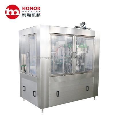 China Full Automatic 4000BPH 330ml Food Aluminum Can Filling Labeling Packing Production Line For Non Gas Beverage for sale