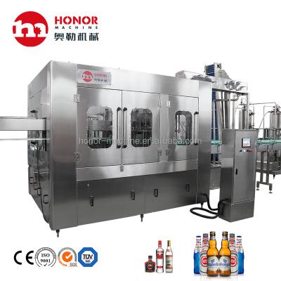 China Food Honor Machine Glass Bottle Beer Alcohol Sparkling Beverage Making Filling Machine for sale