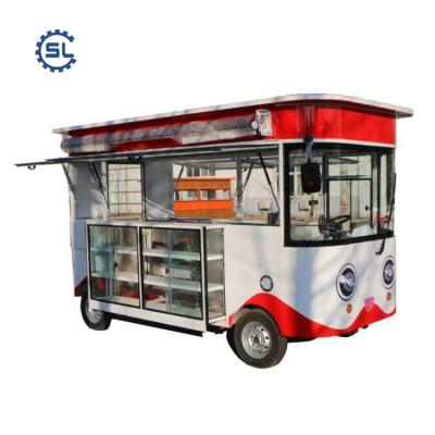 China Mobile Gasoline Food Truck Gasoline Dairy Factory Factory Supply Mobile Dining Food Car For Hot Dog for sale