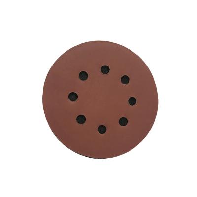 China Alunimium Oxide 5 Inch Hook and Loop Abrasive Sanding Disc Around Sand Paper for sale