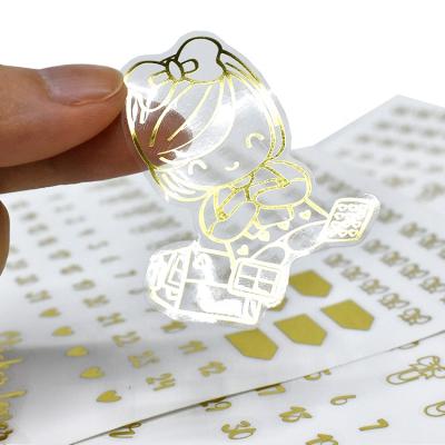 China Custom Coloful Water Resist School Transparent Gold Foil Life Planner Sticker for sale