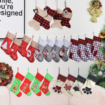 China Christamas Home Decor Christmas Stockings Personalized Christmas Stockings with 3D Snowflake Santa, Snowman, Reindeer for Family Holiday Xmas Party for sale