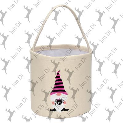 China Newest Popular Durable Festival Stuff Spider Pattern Party Halloween Decoration Polyester Candy Party Baskets Tote Bags For Kids for sale