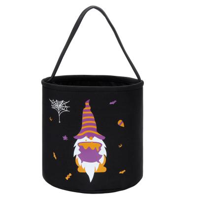 China Halloween Decoration Halloween Trick Or Treat Bucket Candy Basket Tote Bag For Kids for sale