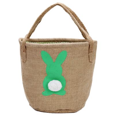 China New Fashion Cotton 2021 Hot Selling Gold Eco-Friendly Bright Cylinder Eggs High Volume Basket Bunny Cotton Easter Gift Bag for sale