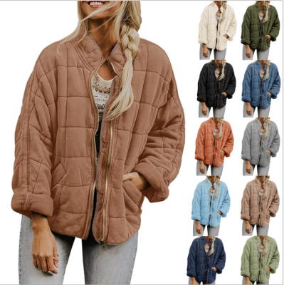 China 2021 Falls Winter Cotton Coat Reversible Lightweight Quilted Jackets for sale