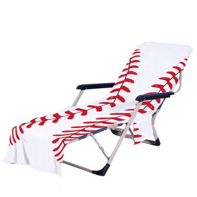 China Easy-carrying Beach Chair Cover Customized Microfiber Fabric Quick-drying Portable Premium Quality Classical Motifs Beach Chair Cover Towel for sale