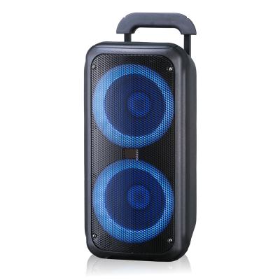 China 8 Inch Portable Dual Sub Woofer, Wireless Portable Blue Tooth Speaker Cart Active Trolley Speaker for sale