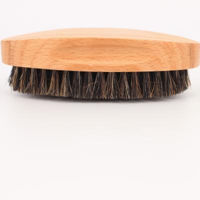 China Wholesale High Quality Eco-friendly Bristle Shaving Brush Boar Beard Bamboo Wooden Hair Brush For Men for sale