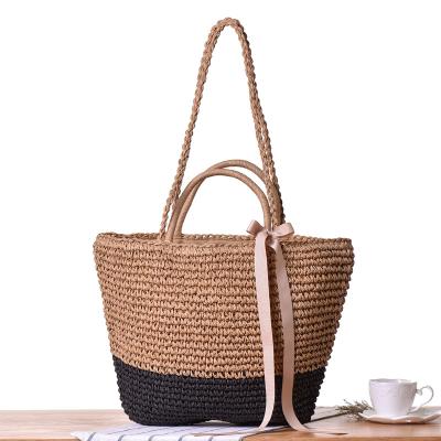 China Fashion 2020 Eco-Friendly Amazon Success For Women's Handmade Straw Handbag for sale