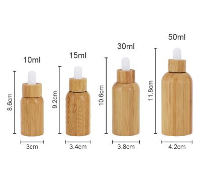 China Personal Care Wooden Glass Dropper 8pack 10ml 15ml 30ml 50ml Shell Travel Perfumes Elegant Cosmetic Biodegradable Natural Bamboo Container for sale