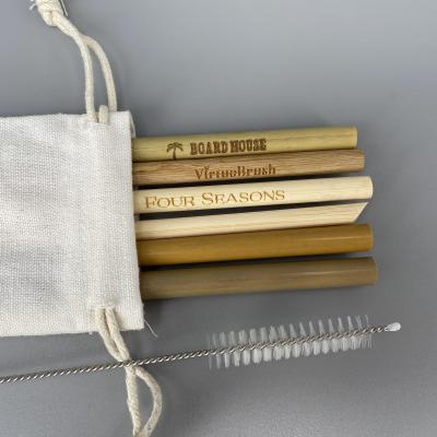 China Disposable Natural Plant Based Straw Bamboo Drinking Straw Tube for sale