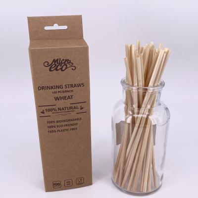 China 100% Disposable Rye Straw Drinking Straw Eco-Friendly Natural Products for sale