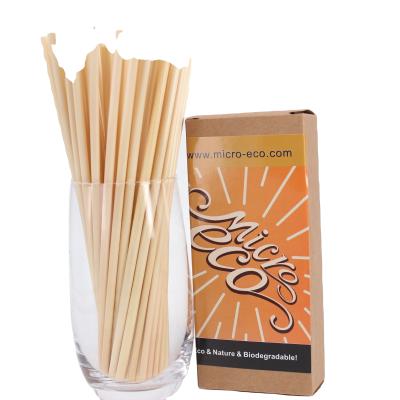 China Edible Material 100% Biodegradable Disposable Reed Straw Milk Straw for sale