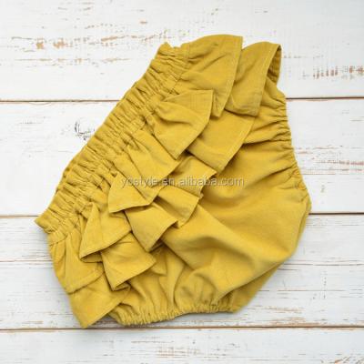 China Anti-pilling baby bloomers made 100% cotton fabric, good quality ruffle diaper for baby for sale