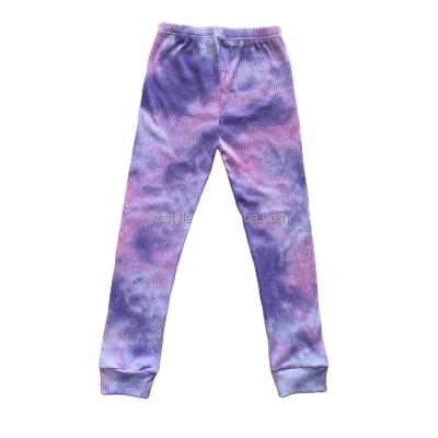 China Wholesale Girls Color Fade Proof Toddler Autumn Baby Leggings Base Pants Newborn Skinny Kids Girls Tie Dye Pants for sale