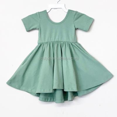 China Girls clothing boutique breathable pirouette dress for summer, good quality cotton spandex sundress for girl for sale