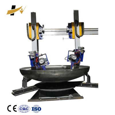 China Machinery Repair Shops PLC Control Tank End Stainless CNC Automatic Polishing Machine for sale