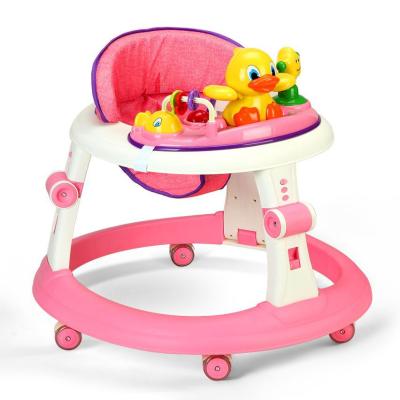 China New Music Cartoon Models Eco-friendly Baby Walker Plastic Round Baby Walker Tricycle for sale