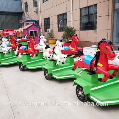 China New Cost-effective Amusement Park Rides Outdoor Children Play Small Horse Train for sale