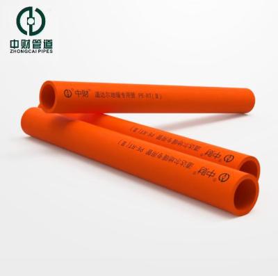 China Corrosion Resistant Zhongcai pipes PE-RT Polyethylene pipes and fittings for floor heating Total raw materials Different wall thicknesses S5 dn20 for sale