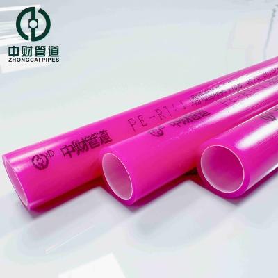 China Corrosion Resistant Zhongcai pipes PE-RT Anti fouling high-quality floor heating pipes Home Decoration Series Purple Different thicknesses S5 for sale