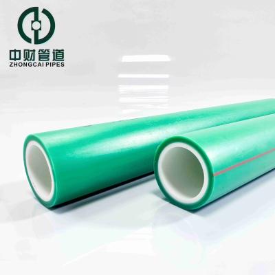 China Corrosion Resistant Frost resistant Zhongcai pipes PPR Home Decoration Green cold and hot water supply Pipe Freeze resistant and sterile composite pipes for sale