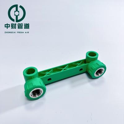 China Corrosion Resistant Frost resistant Zhongcai pipes PPR pipes and fittings Green home decoration equipotential dual internal thread 90 degree elbow for water supply for sale