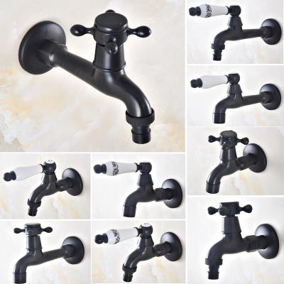 China Metered Faucets Black Basin Faucet Kitchen Faucet Brass Garden Taps Toilet Bathroom Mop Water Faucet Washing Machine Wall Mounted Faucet for sale